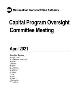 Capital Program Oversight Committee Meeting