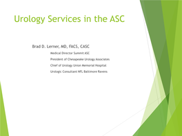 Urology Services in the ASC
