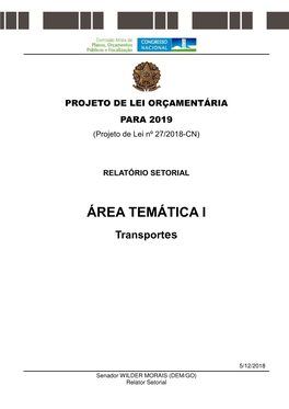 ÁREA TEMÁTICA I Transportes