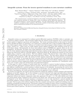 Arxiv:2012.03456V1 [Nlin.SI] 7 Dec 2020 Emphasis on the Kdv Equation