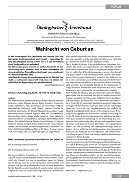 Wahlrecht Von Geburt An