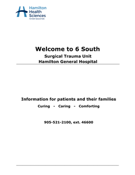 6 South (Surgical Trauma Unit, Hamilton General Hospital)