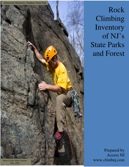 Rock Climbing Inventory of NJ's State Parks and Forest