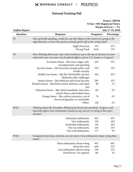 National Tracking Poll 200766