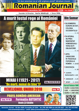 A Murit Fostul Rege Al României MIHAI I (1921