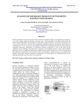 Jurnal Sosiologi – Andalas