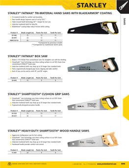 STANLEY® FATMAX® Tri-Material Hand Saws with Bladearmor® Coating