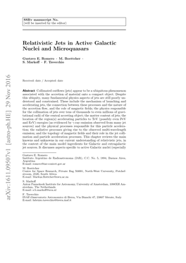 Relativistic Jets in Active Galactic Nuclei Und Microquasars