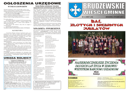 BRUDZEWSKIE Uprzejmie Informuję, Że Z Dnia 1 Stycznia 2003R