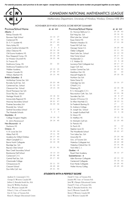 Canadian National Mathematics League