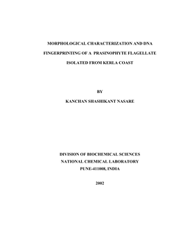 Morphological Characterization and Dna