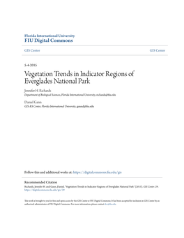 Vegetation Trends in Indicator Regions of Everglades National Park Jennifer H