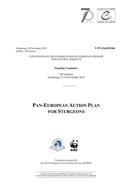 Pan-European Action Plan for Sturgeons