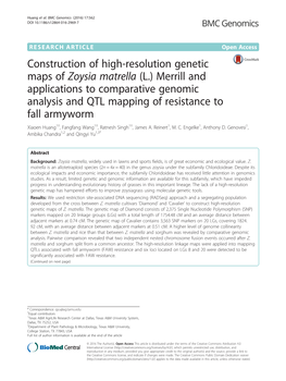 Construction of High-Resolution Genetic Maps Of