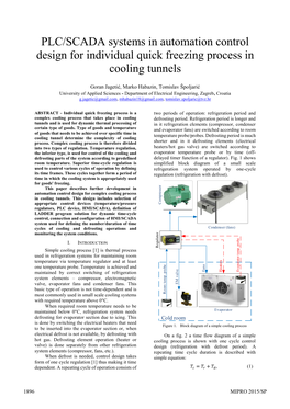 PLC/SCADA Systems in Automation Control Design for Individual Quick Freezing Process in Cooling Tunnels