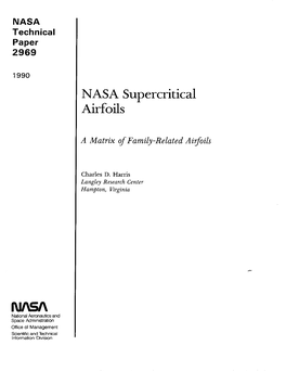 NASA Supercritical Airfoils