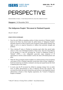 The Indigenous Peoples' Movement in Thailand Expands
