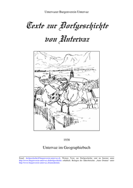 1938-Untervaz Im Geographiebuch