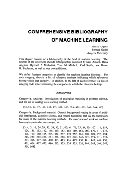 Comprehensive Bibliography of Machine Learning