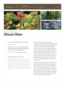 Protecting O&C Lands: Mount Hebo