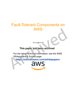 Fault-Tolerant Components on AWS