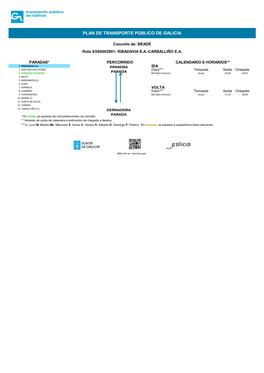Plan De Transporte Público De Galicia