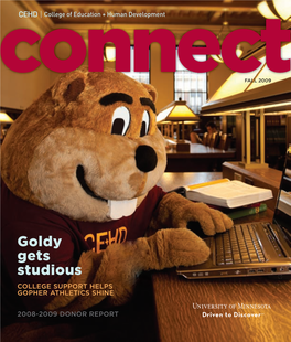 Goldy Gets Studious College Support Helps Gopher Athletics Shine