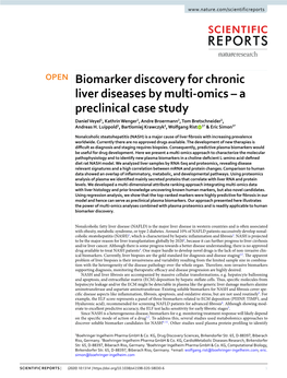 Biomarker Discovery for Chronic Liver Diseases by Multi-Omics
