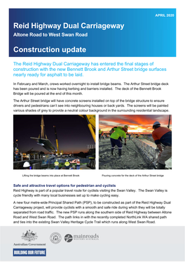 Reid Highway Dual Carriageway Construction Update