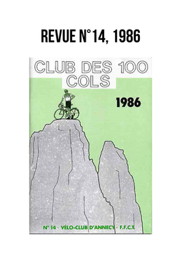 Revue N°14, 1986 Sommaire Éditorial