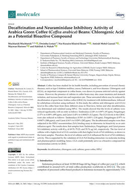 (Coffea Arabica) Beans: Chlorogenic Acid As a Potential Bioactive Compound