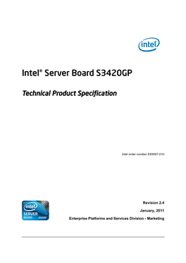 Intel® Server Board S3420GP