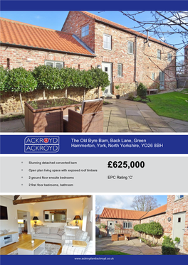 £625,000 • Open Plan Living Space with Exposed Roof Timbers