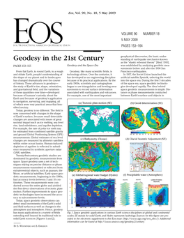 Geodesy in the 21St Century