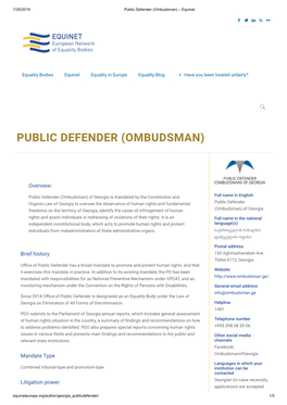 Public Defender (Ombudsman) – Equinet