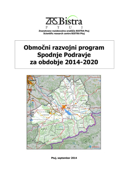Območni Razvojni Program Spodnje Podravje 2014-2020