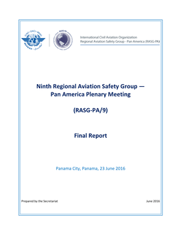 (RASG-PA/9) Final Report