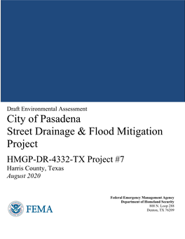 City of Pasadena Street Drainage & Flood Mitigation Project