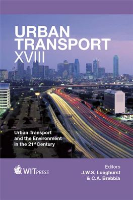 Urban Transport and the Environment in the 21St Century