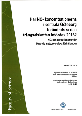 B928 Bachelor of Science Thesis Göteborg 2016