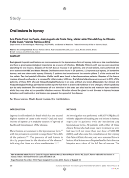 Oral Lesions in Leprosy