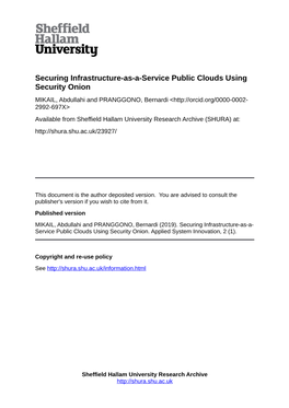 Securing Infrastructure-As-A-Service Public Clouds Using Security Onion