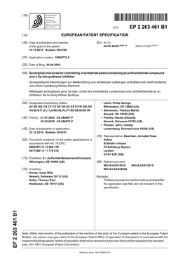 Synergistic Mixtures for Controlling Invertebrate Pests Containing An
