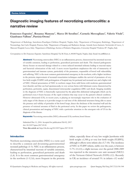 Diagnostic Imaging Features of Necrotizing Enterocolitis: a Narrative Review