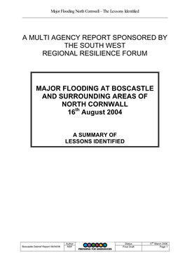 Major Flooding at Boscastle