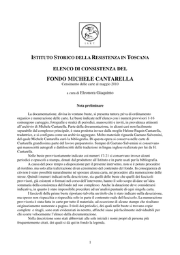 Elenco Di Consistenza Del