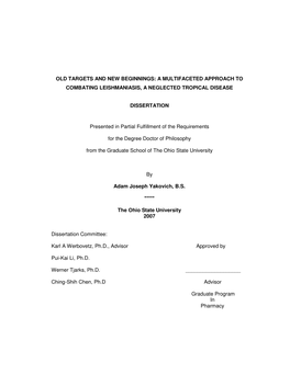 A Multifaceted Approach to Combating Leishmaniasis, a Neglected Tropical Disease