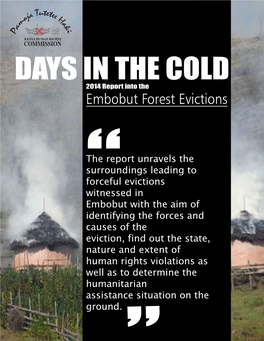 DAYS in the COLD: KHRC's Report Into the Embobut Forest Evictions