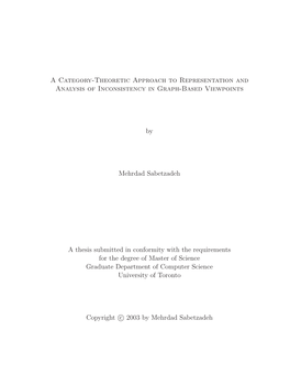 A Category-Theoretic Approach to Representation and Analysis of Inconsistency in Graph-Based Viewpoints