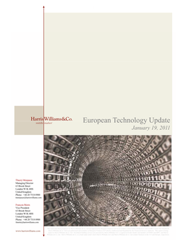 European Technology Update January 19, 2011